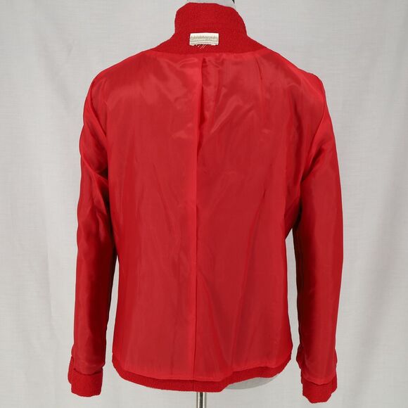 Coldwater Creek Jacket Womens Large Red Tweed Lined Blazer Pockets Career - Picture 16 of 16